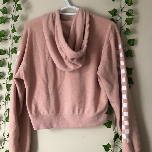 VANS CHECK SLEEVE CROPPED PULLOVER HOODIE - Picture 3 of 3